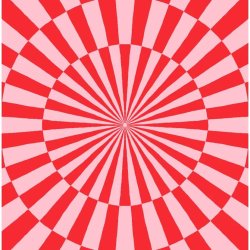 Cirkus dug i flagdug rund - rd/pink 