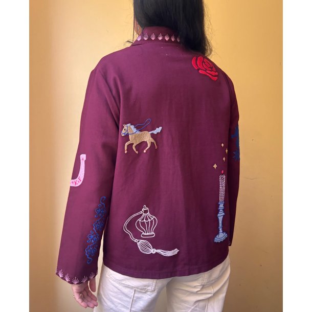 Sissel Edelbo MY jakke med broderi - Burgundy