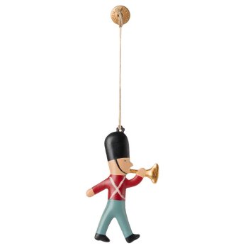 Maileg julepynt i metal - garder med trompet