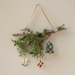 Maileg julepynt i metal - nisse med trompet