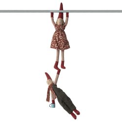 Maileg kravlenisse med magneter - pige i grblomstret kjole