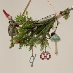 Maileg julepynt i stof - tromme rd