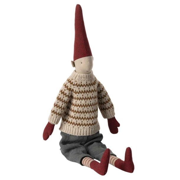 Maileg nisse dreng i stribet sweater - hjde 49 cm