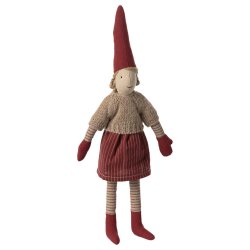 Maileg mini nisse strrelse 2 - pige i nederdel - 31cm