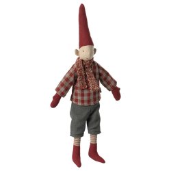 Maileg mini nisse strrelse 2 - dreng i skjorte - 31cm