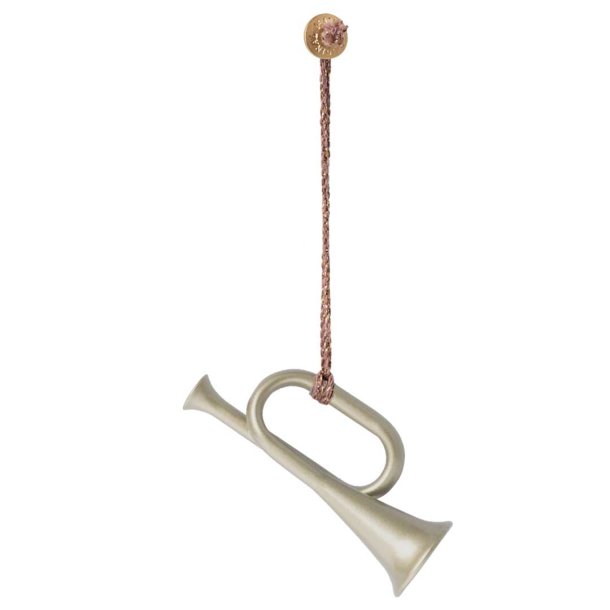 Maileg julepynt i metal - trompet silver