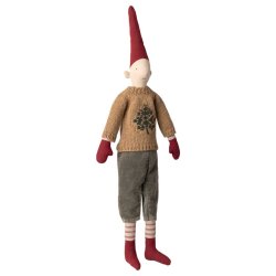 Maileg nisse dreng strrelse 3 striksweater - hjde 49cm