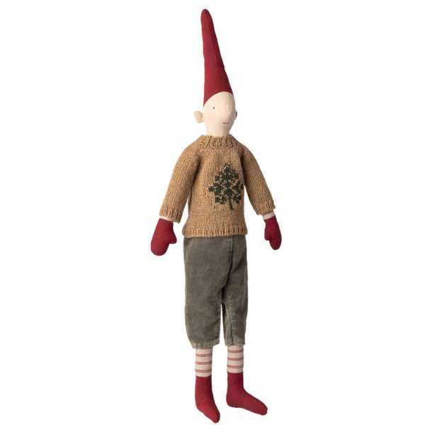 Maileg nisse dreng strrelse 3 striksweater - hjde 49cm