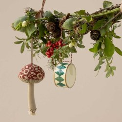 Maileg julepynt i stof - svamp med hjertemnster