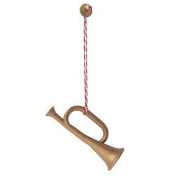 Maileg julepynt i metal - trompet gold