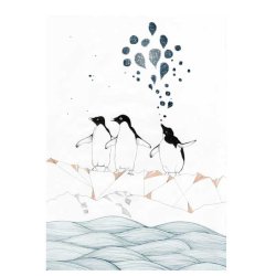 Marenberg Illustration - 3 sister penguins A4