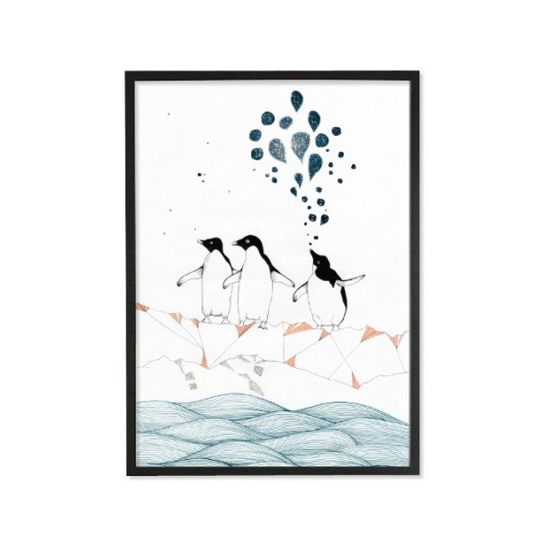 Marenberg Illustration - 3 sister penguins A3