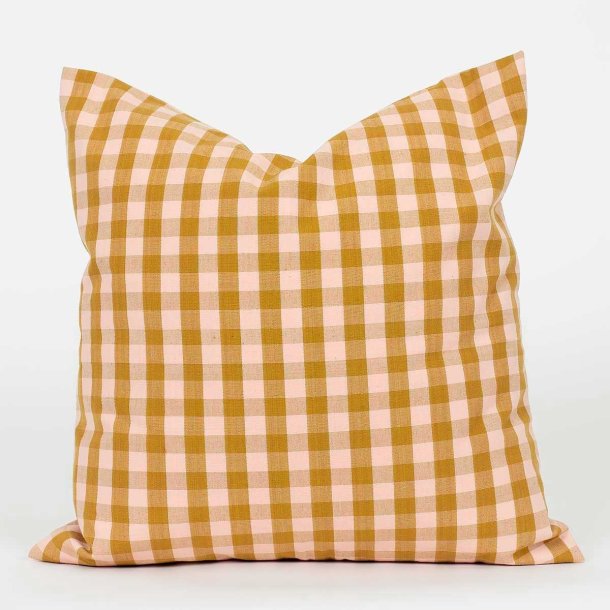 Pudebetrk med kkkentern 40x40cm - rosa/sennep