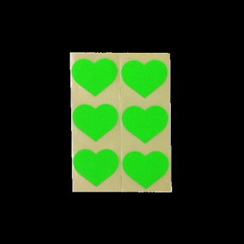 Stickers - Green Hearts - 30 stk