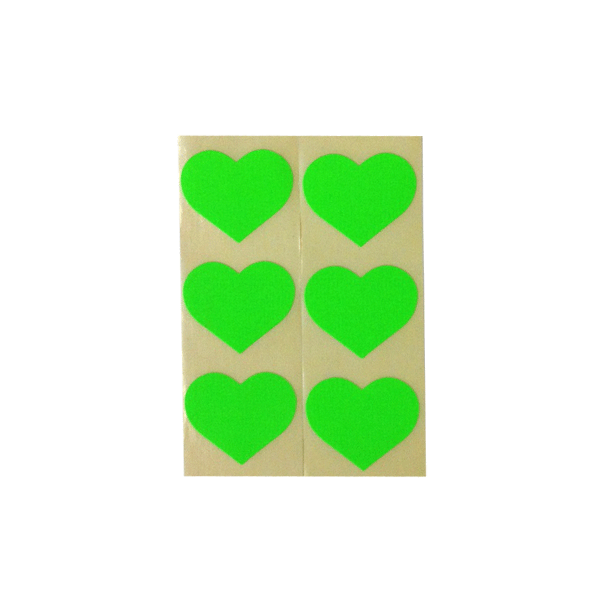 Stickers - Green Hearts - 30 stk