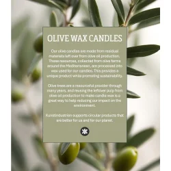 Kalenderlys i olivenvoks 6 cm - chestnut/chestnut