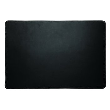 Dkkeserviet i lder 47x34cm - sort med hvide syninger