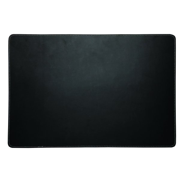 Dkkeserviet i lder 47x34cm - sort med hvide syninger