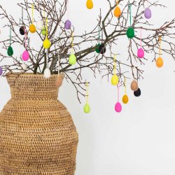 Pskeg hndlavet i uldfilt - 10 stk