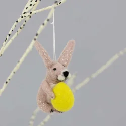 Pskepynt - hare med g i uldfilt