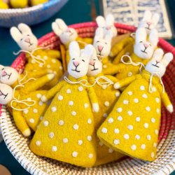 Pskepynt - ggevarmer eller figur i uldfilt