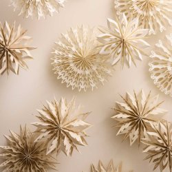 Bungalow julestjerne til ophng 20 cm - Frost Glitter