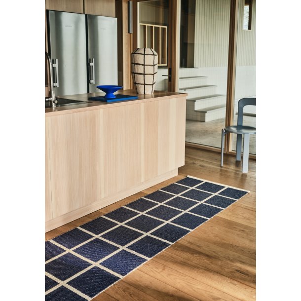 Pappelina Criss lber med vvet kant - dark blue/cream/cream