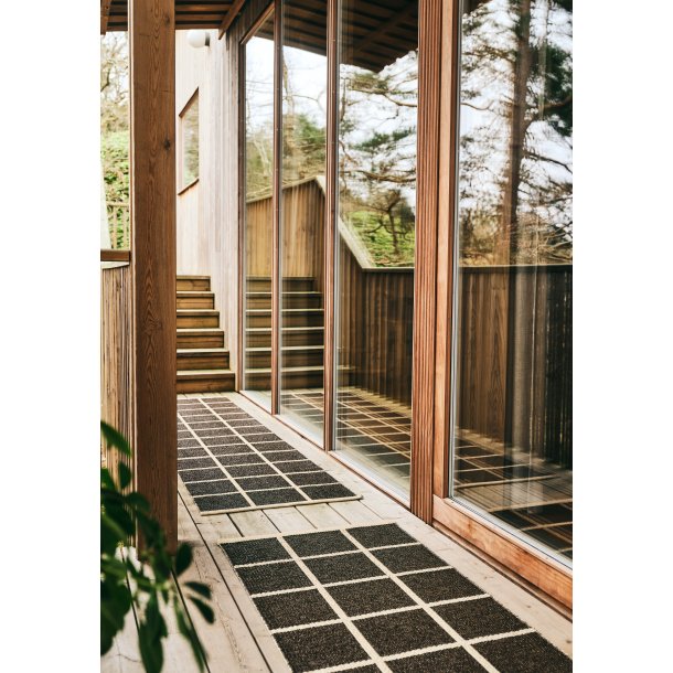 Pappelina Criss lber med vvet kant - dark brown/cream/cream