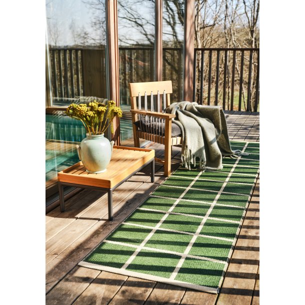 Pappelina Criss lber med vvet kant - leaf/cream/cream