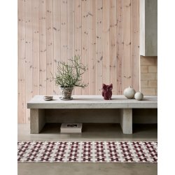 Pappelina Tom l�ber - burgundy/cream/pale rose