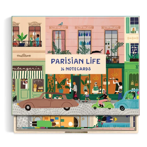 Gaveske med 16 kort og kuverter - Parisian life