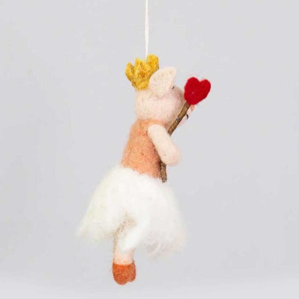 Dronning mus - hndlavet i uldfilt