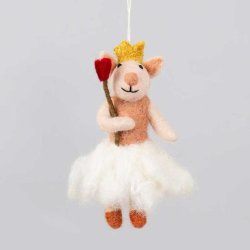 Dronning mus - hndlavet i uldfilt