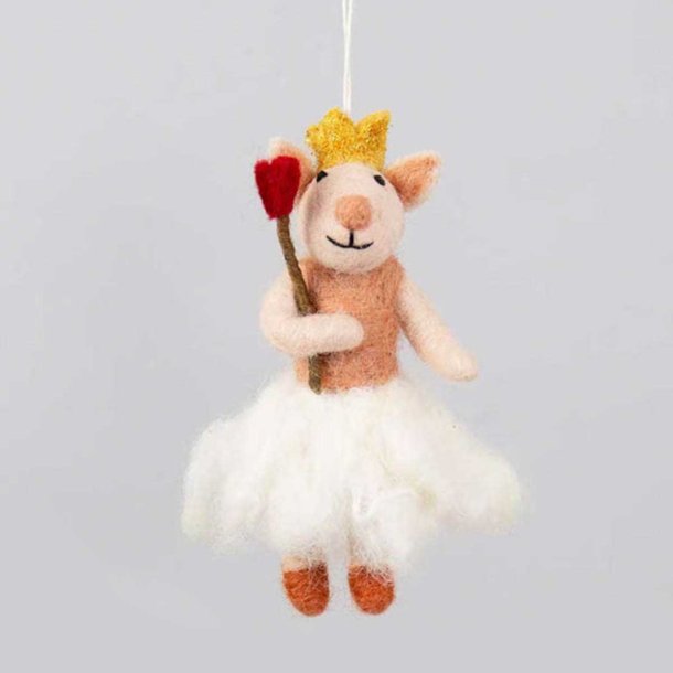 Dronning mus - hndlavet i uldfilt