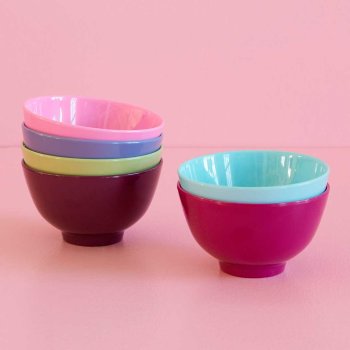 Rice melaminskle small elegant - 6 stk multi