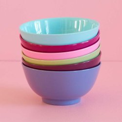 Rice melaminskle large elegant - 6 stk multi