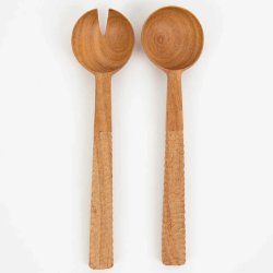 Salatbestik i Neem tr - handy strrelse