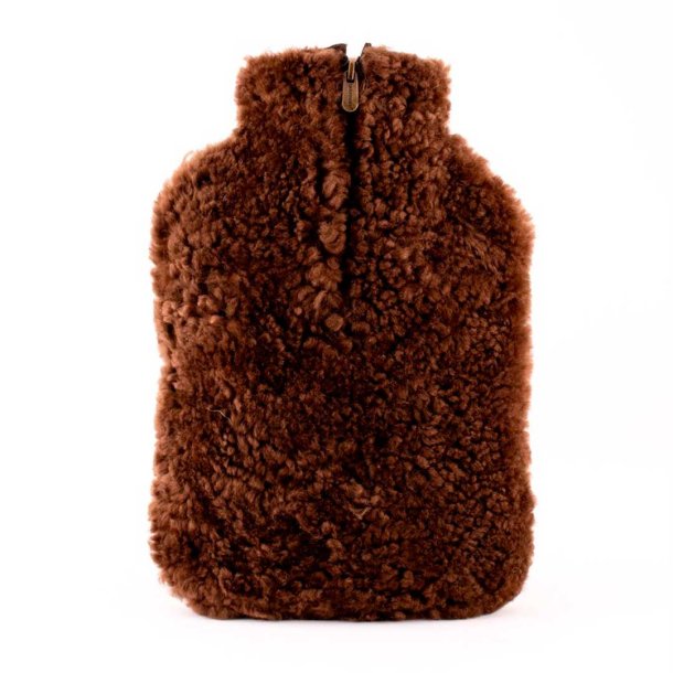 Varmedunk i lammeskind - kobberbrun