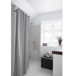 Badeforhng luxus 200x150 cm - light grey