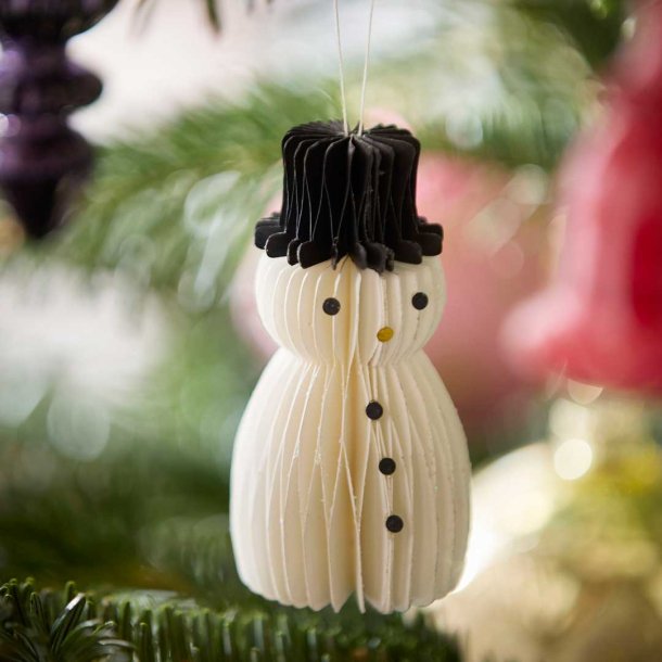 Bungalow julepynt 2 stk - honeycomb snowmen