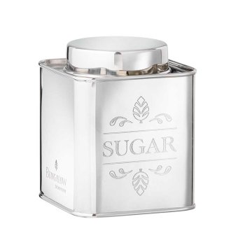 Bungalow sukker d�se i rustfrit st�l