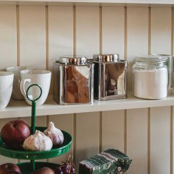 Bungalow sukker d�se i rustfrit st�l