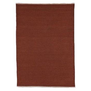 Gulvtppe i 100% uld - terracotta