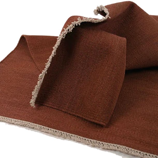 Gulvtppe i 100% uld - terracotta