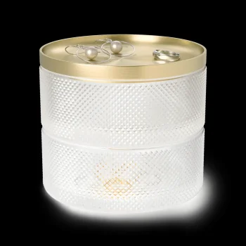 Tesora smykkeskrin - messing/glas