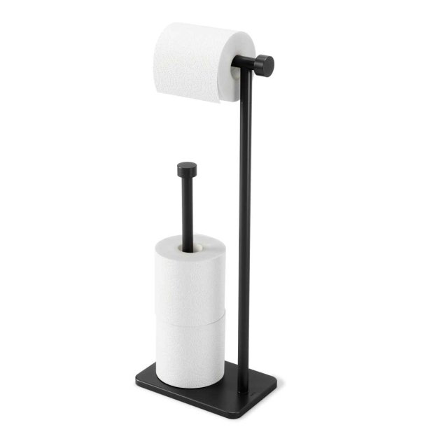 Toiletrulleholder fritstende - black