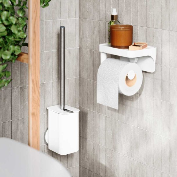 Toiletrulleholder selvklbende - white