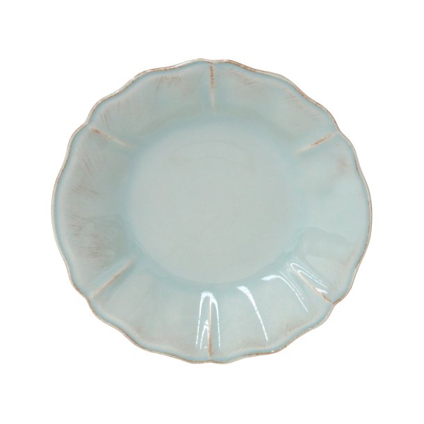 Alentejo dyb tallerken 25 cm - turquoise - 6 stk