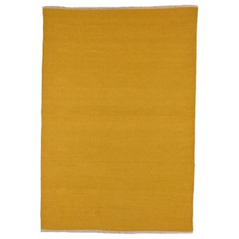 Gulvtppe i 100% uld - mustard
