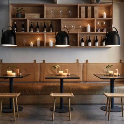 Uyuni LED stearinlys i glasstage 2 pak - beige